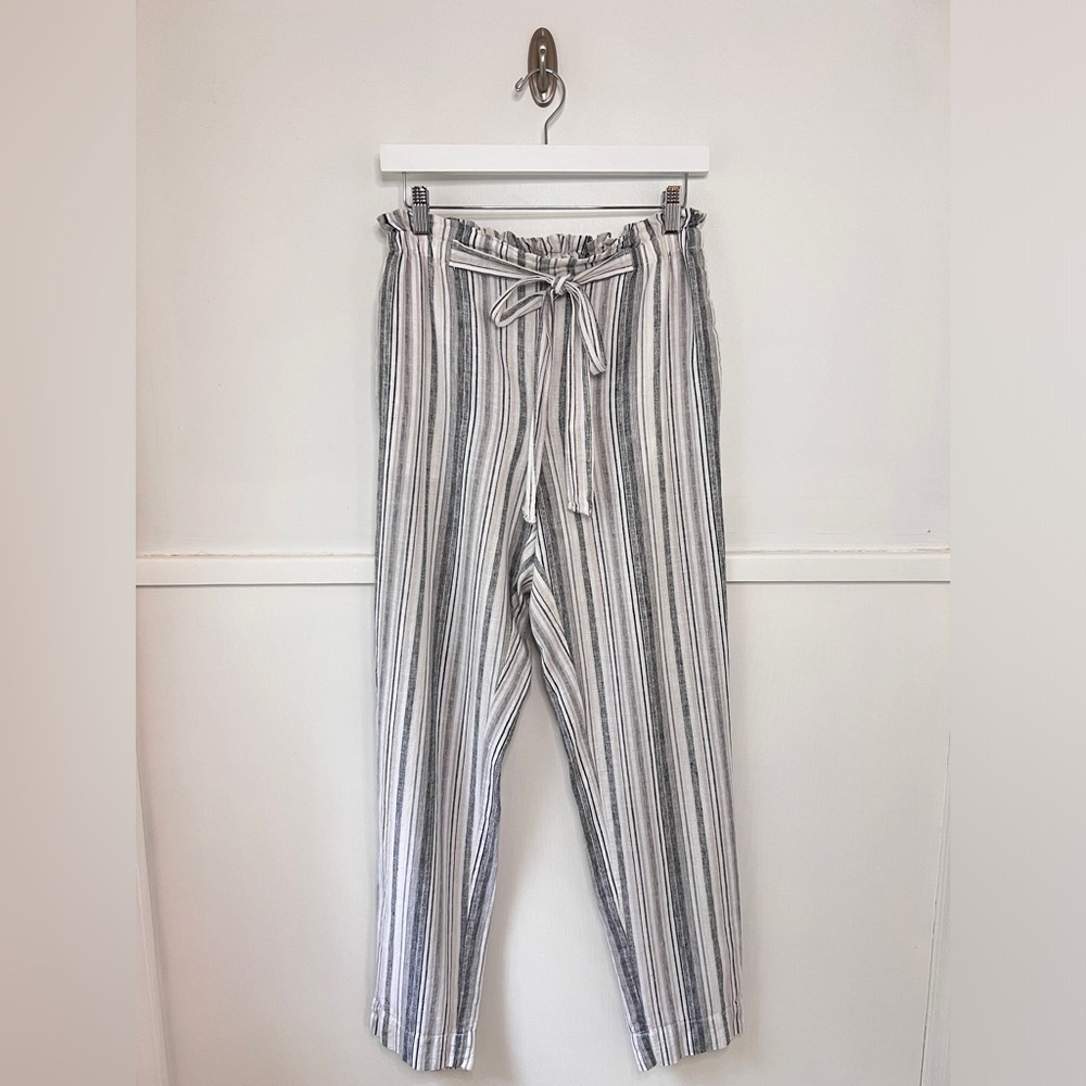 Beach Lunch Lounge Giavanna 50 Shades Stripe Linen Blend Pants